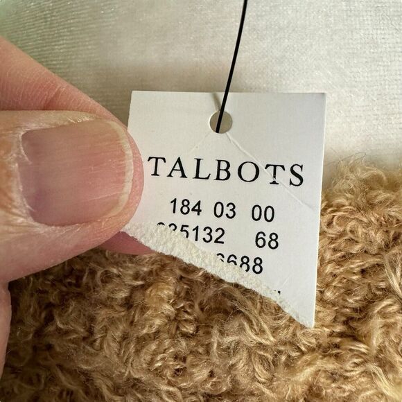 Talbots Ultra Plush Striped Sweater Tan White Crewneck Size 2X - Picture 4 of 9